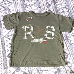 Replay Olive Green Short Sleeve Tee with R & S Graphic